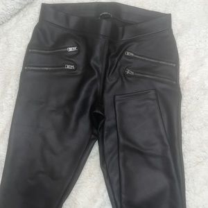 Black leather pants
